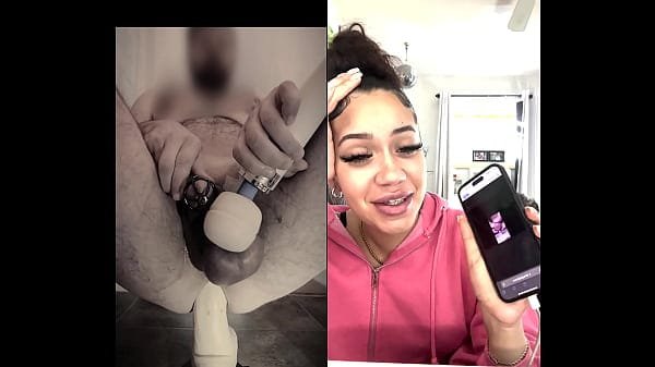 Her Blind-Reaction to How I Jerk Off! I think She Finds it odd, but Tolerable.